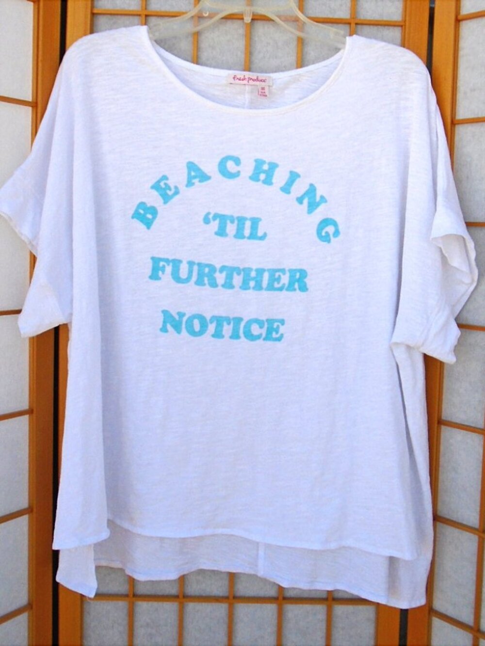 fresh produce Brenna Beachin Tee vintage cotton slub tunic One Size